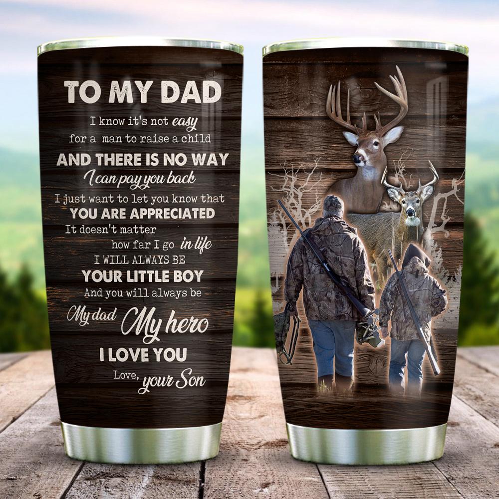 Deer Hunting Dad With His Son Stainless Steel Tumbler