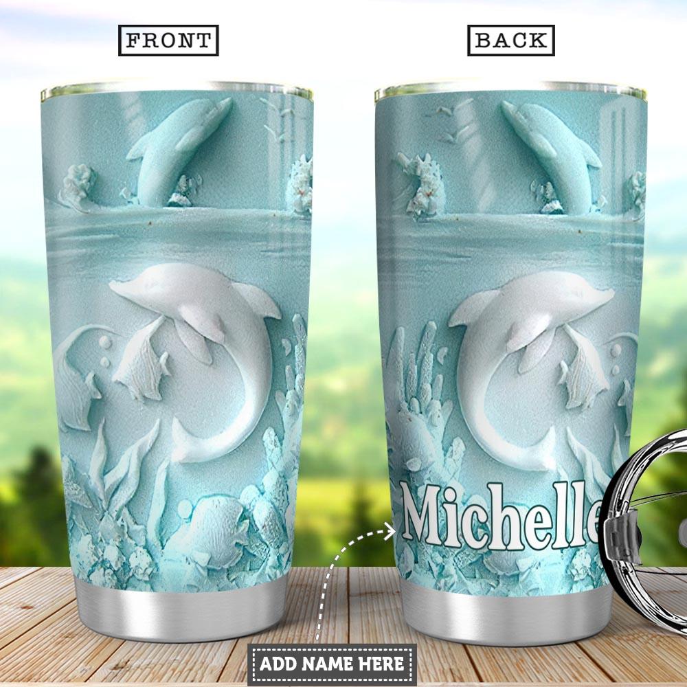 Dolphin Ceramic Personalized Stainless Steel Tumbler