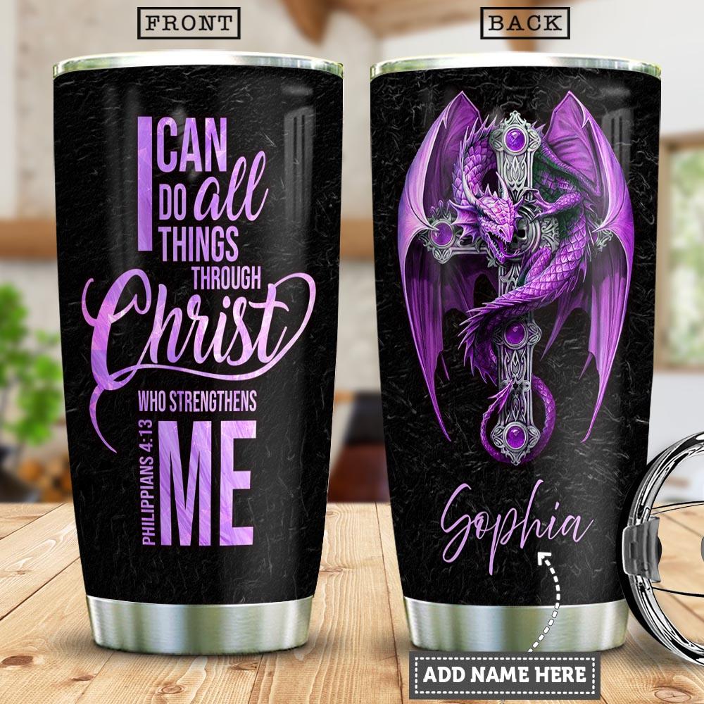Dragon Faith Personalized Stainless Steel Tumbler