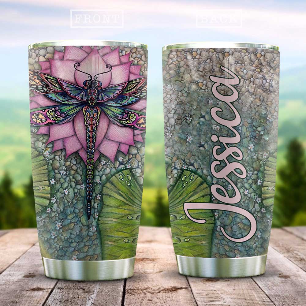 Dragonfly Lover Personalized Stainless Steel Tumbler