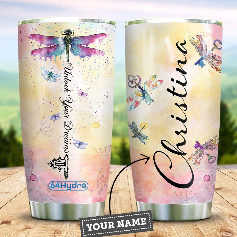 Dream Dragonfly Personalized Stainless Steel Tumbler
