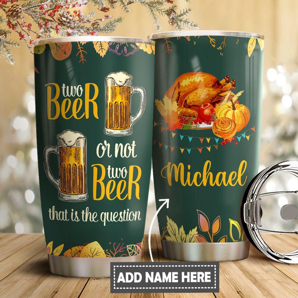 Drinksgiving Beer Personalized Stainless Steel Tumbler