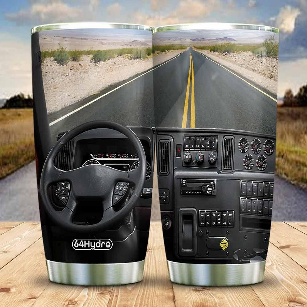 Driving Truck Day Stainless Steel Tumbler