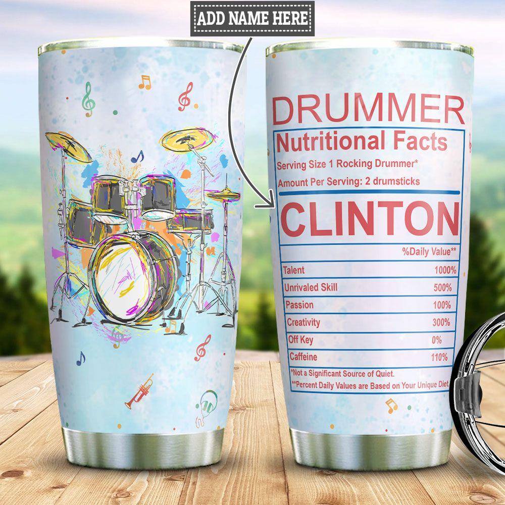Drummer Facts Personalized Stainless Steel Tumbler