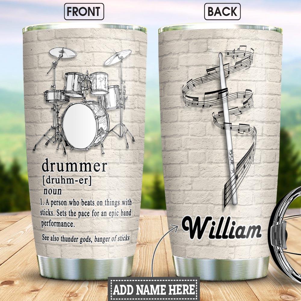 Drummer Personalized Stainless Steel Tumbler