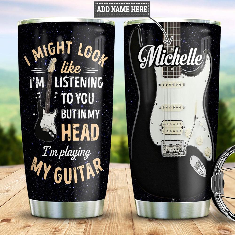 Electric Guitar Personalized Stainless Steel Tumbler