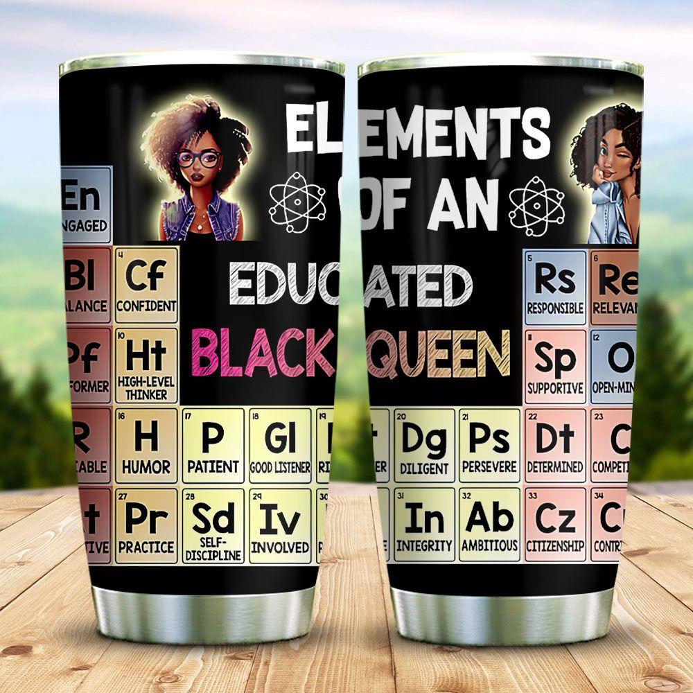 Elements Of An Afro Women Stainless Steel Tumbler