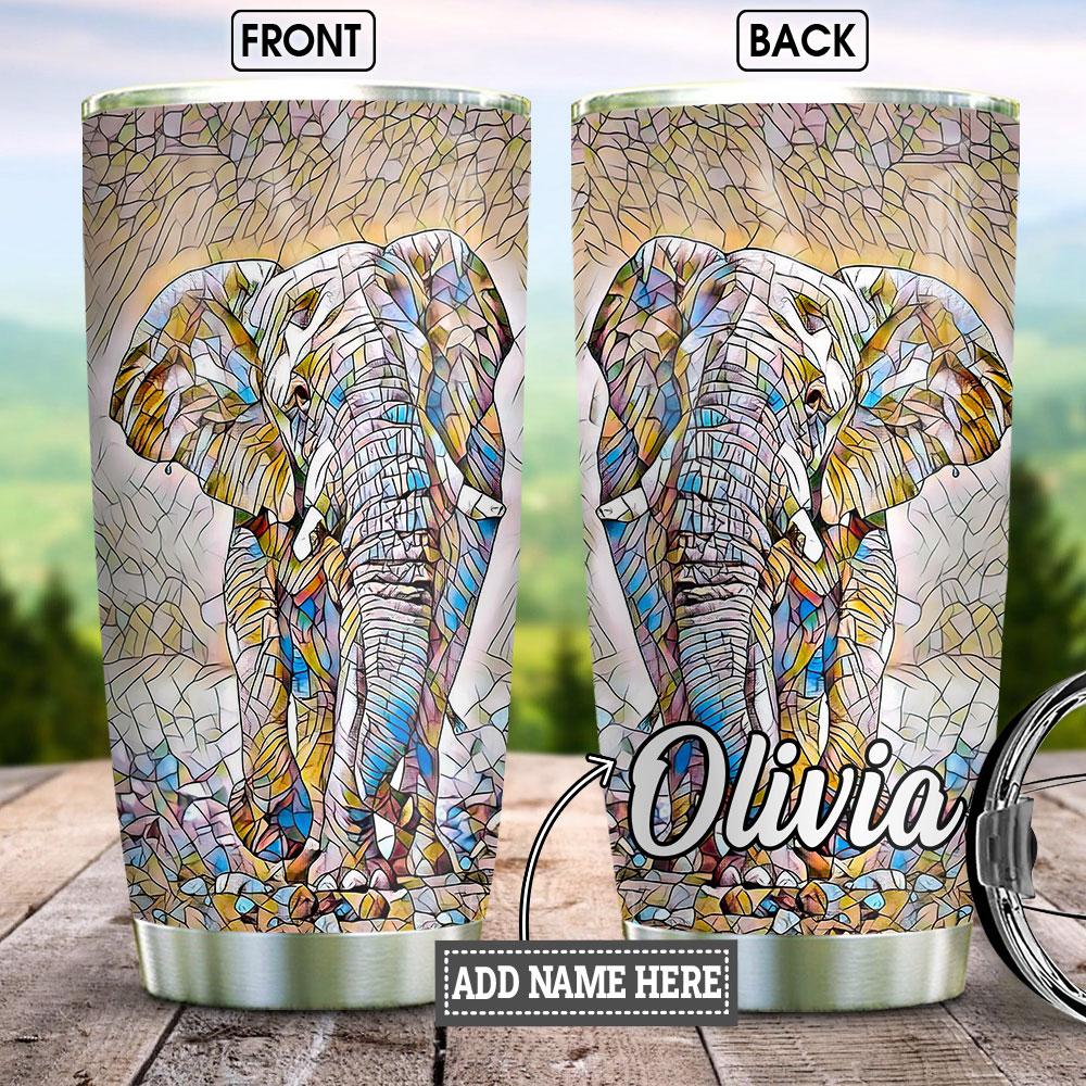 Elephant Glass Personalized Stainless Steel Tumbler