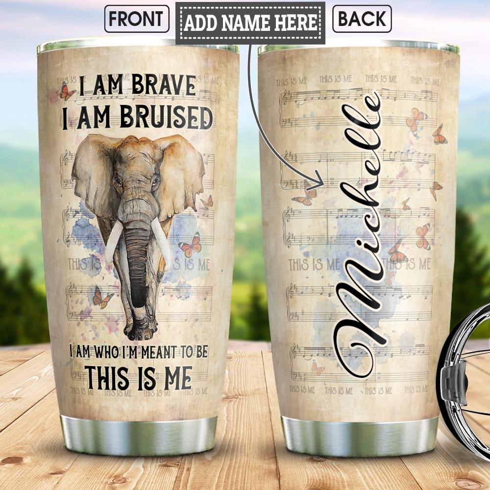 Elephant Personalized Stainless Steel Tumbler