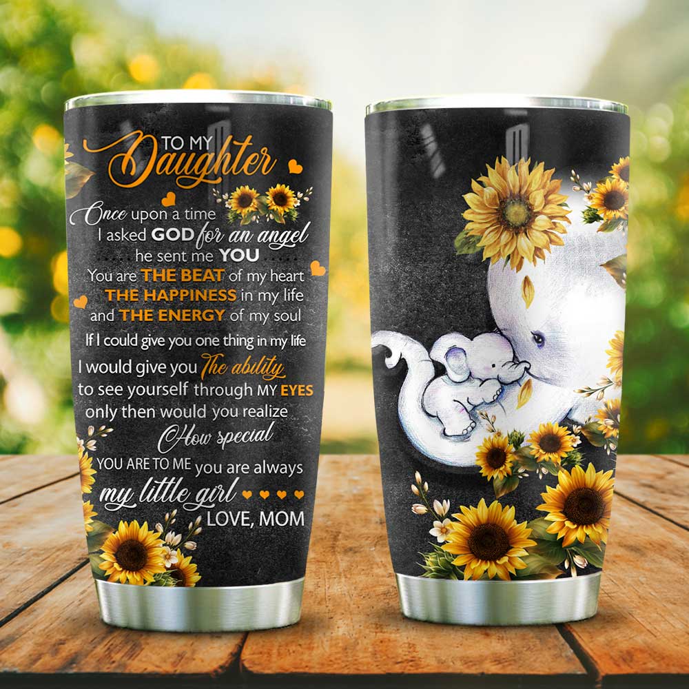 Elephant To My Daughter Stainless Steel Tumbler