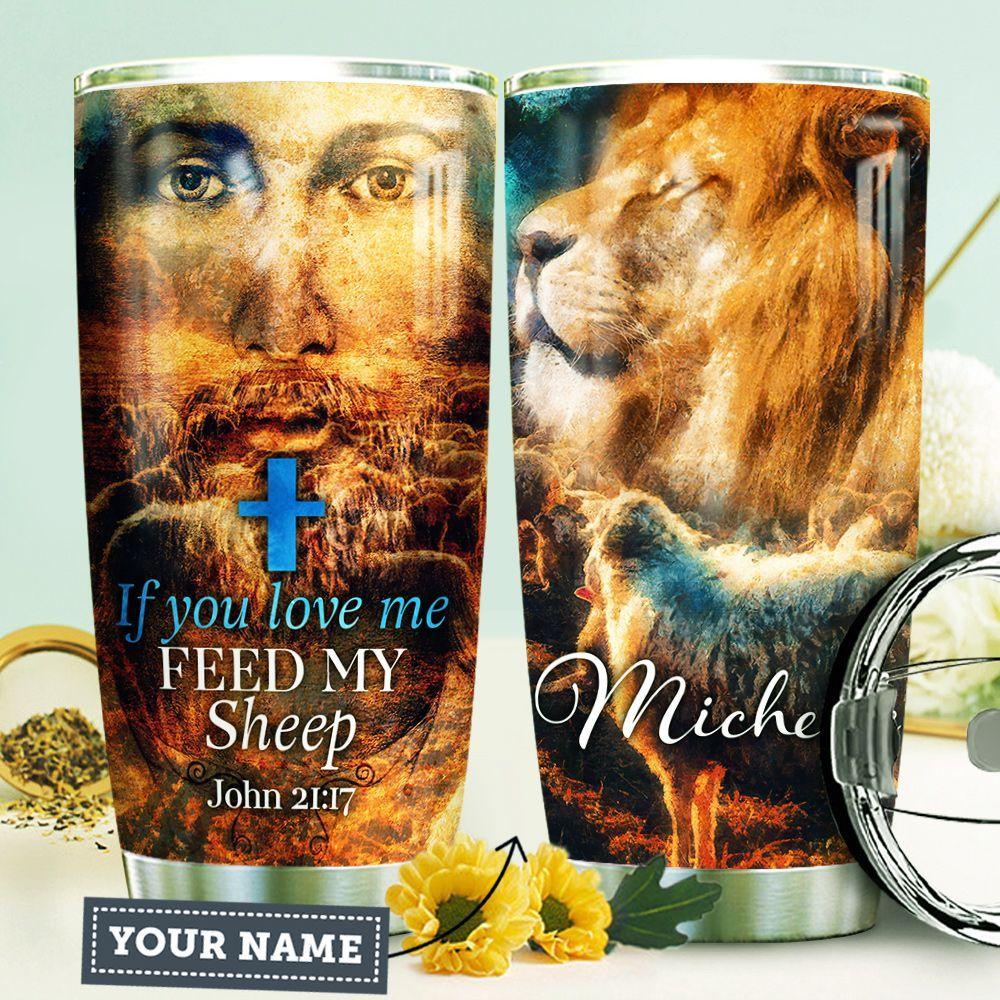 Faith Sheep Personalized Stainless Steel Tumbler