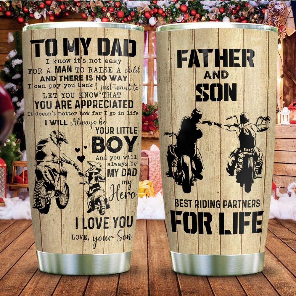 Father and Son Biker Stainless Steel Tumbler