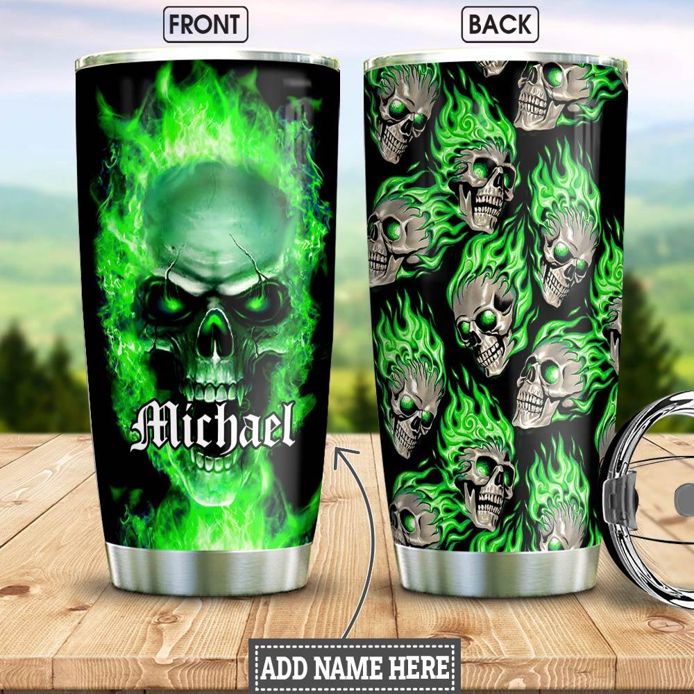 Fire Skull KC4 Personalized Stainless Steel Tumbler