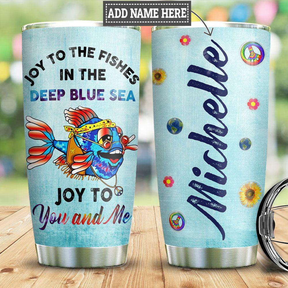 Fish Hippie Personalized Stainless Steel Tumbler