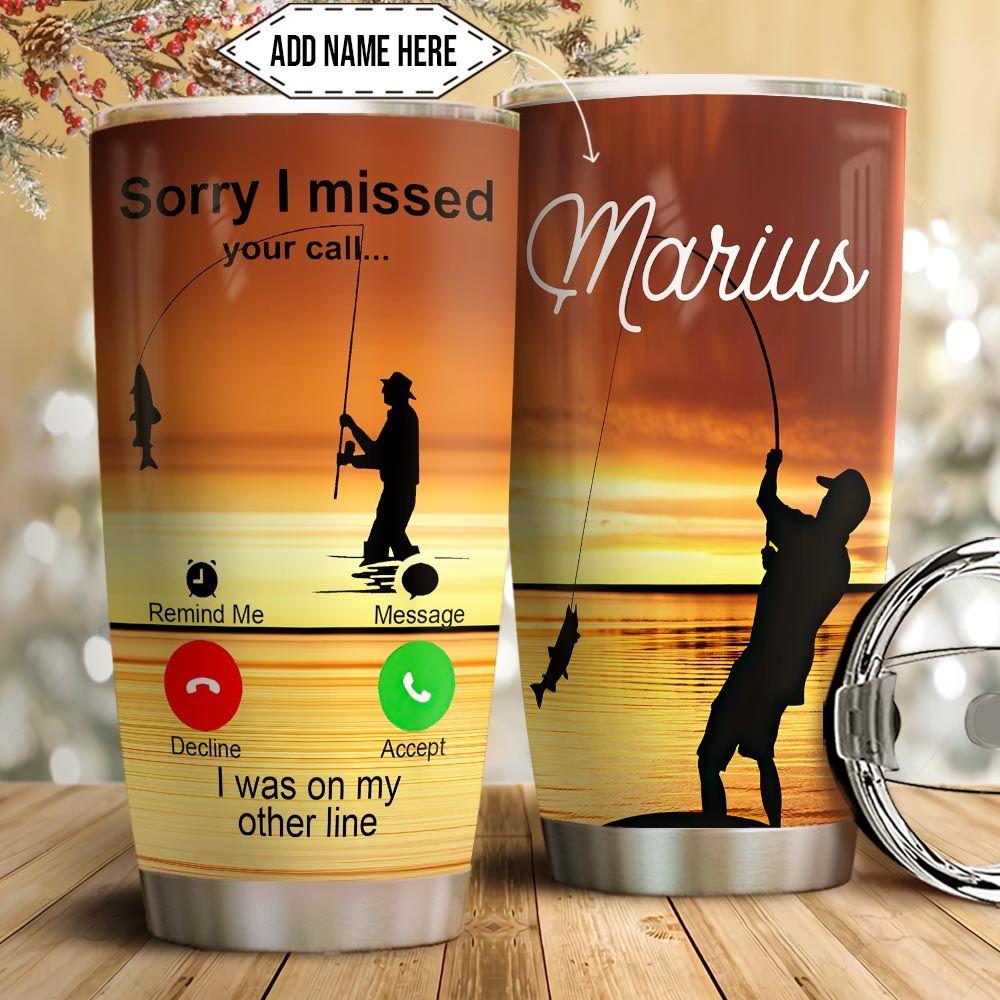Fishing Calling Personalized Stainless Steel Tumbler