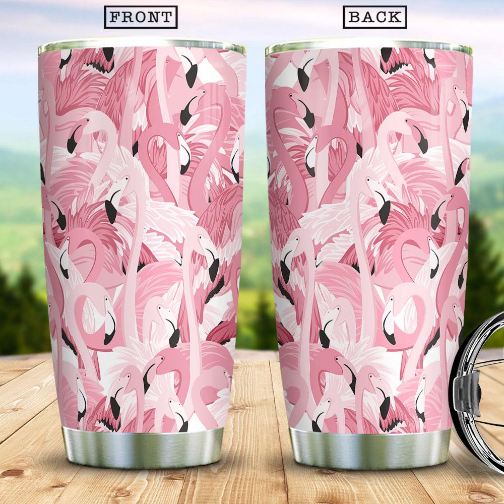 Flamingo Pattern Pink Flamingo Pattern Flamingo Gifts for Women Flamingo Present Gift For Flamingo Lover Stainless Steel Tumbler