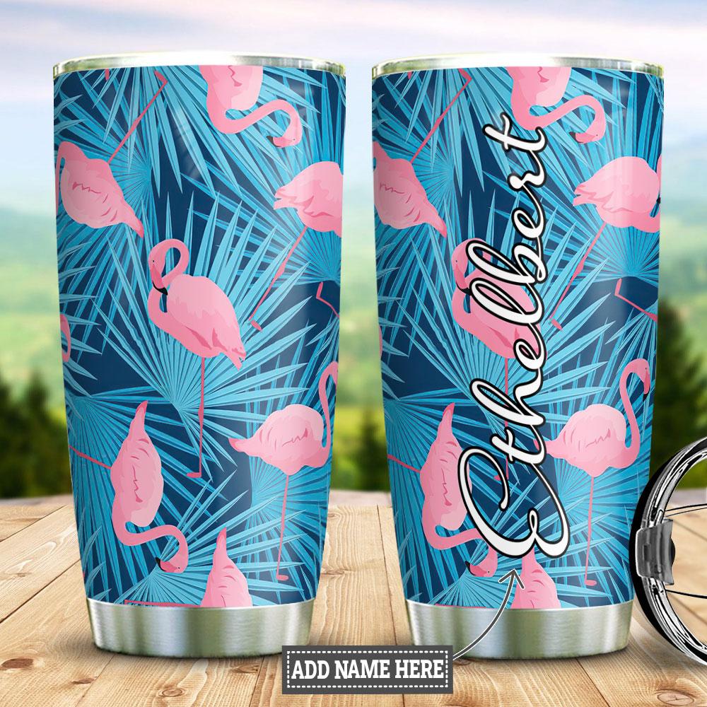 Flamingo Personalized Stainless Steel Tumbler