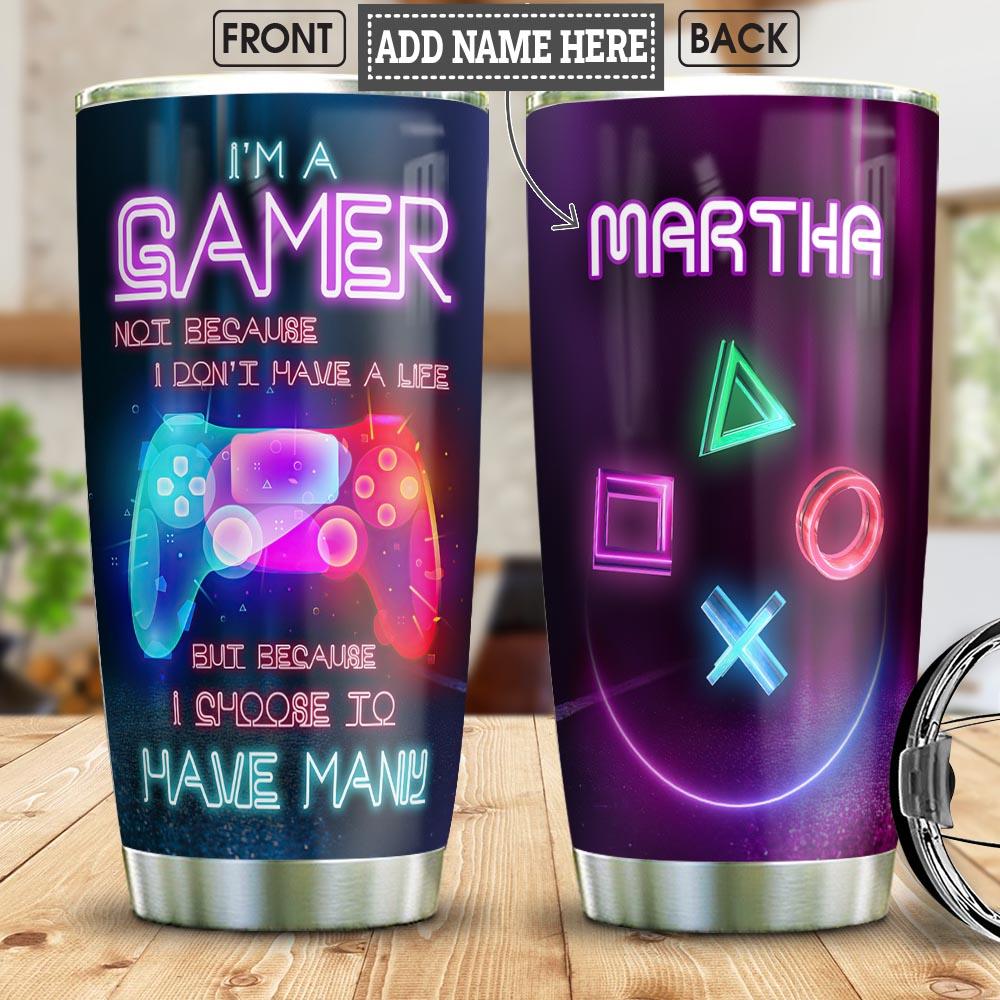 Gamer Personalized Stainless Steel Tumbler