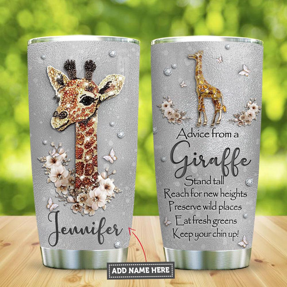 Giraffe Advice Jewelry Style Personalized Stainless Steel Tumbler