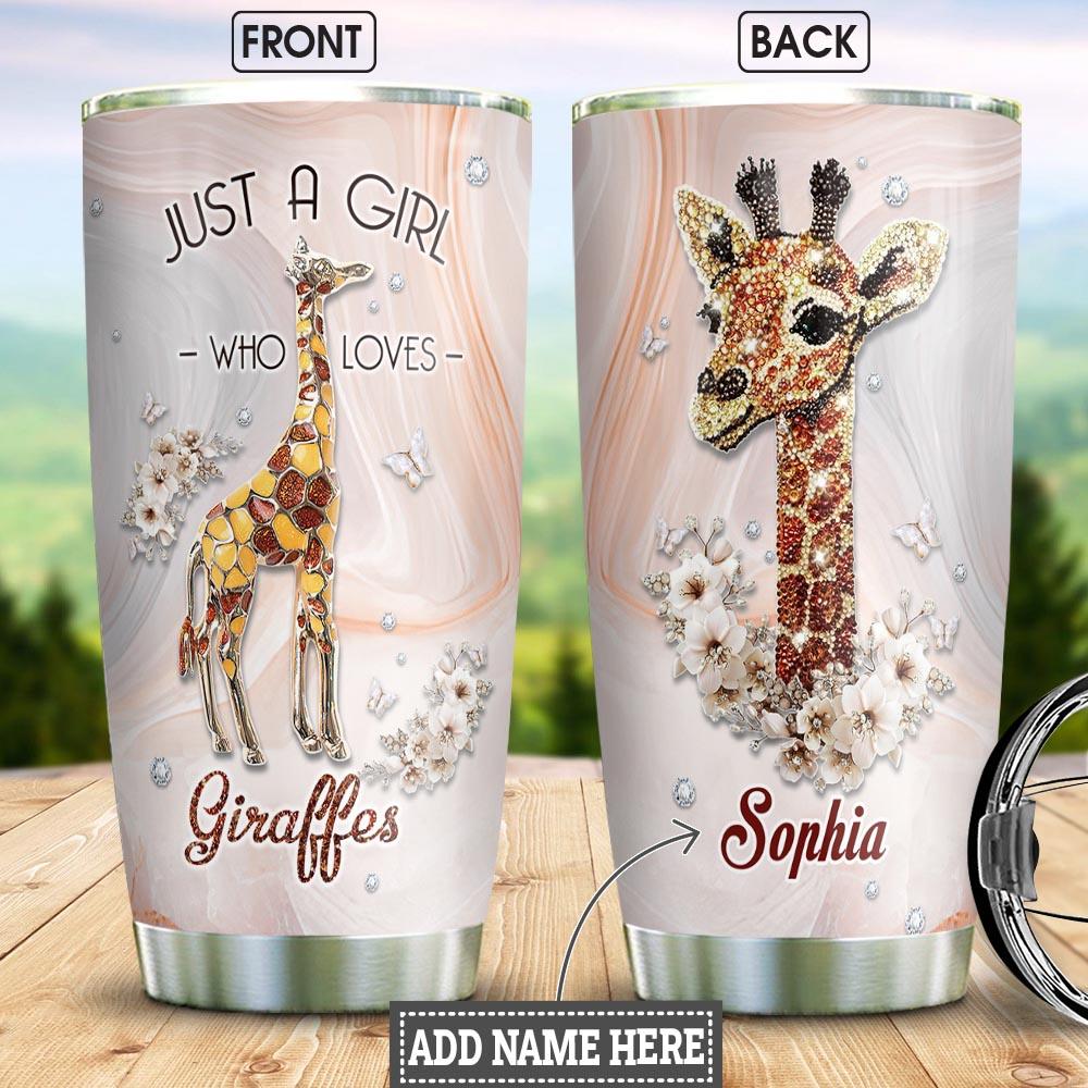 Giraffe Jewelry Style Personalized Stainless Steel Tumbler