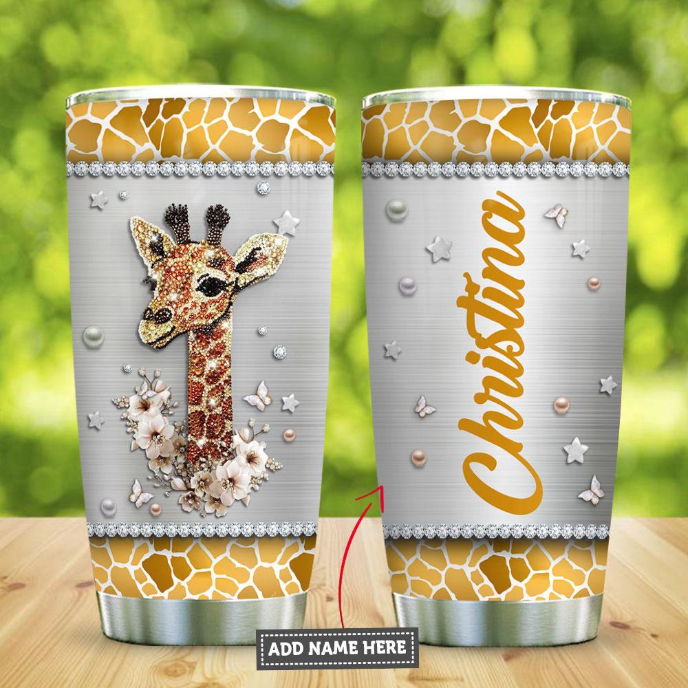 Giraffe Jewelry Style Personalized Stainless Steel Tumbler