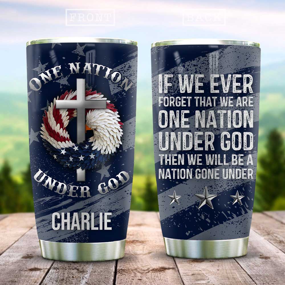 God Nation Personalized Stainless Steel Tumbler