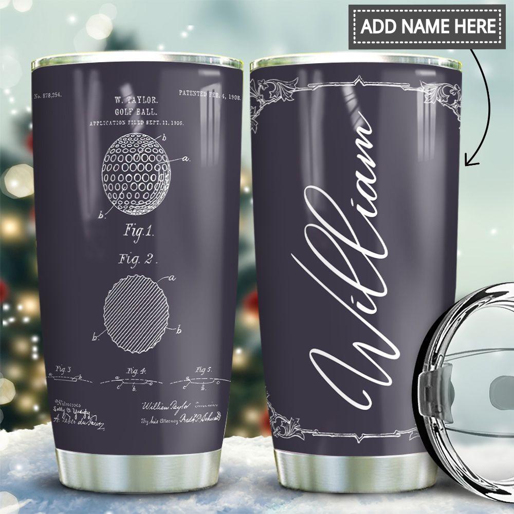 Golf Ball Personalized Stainless Steel Tumbler