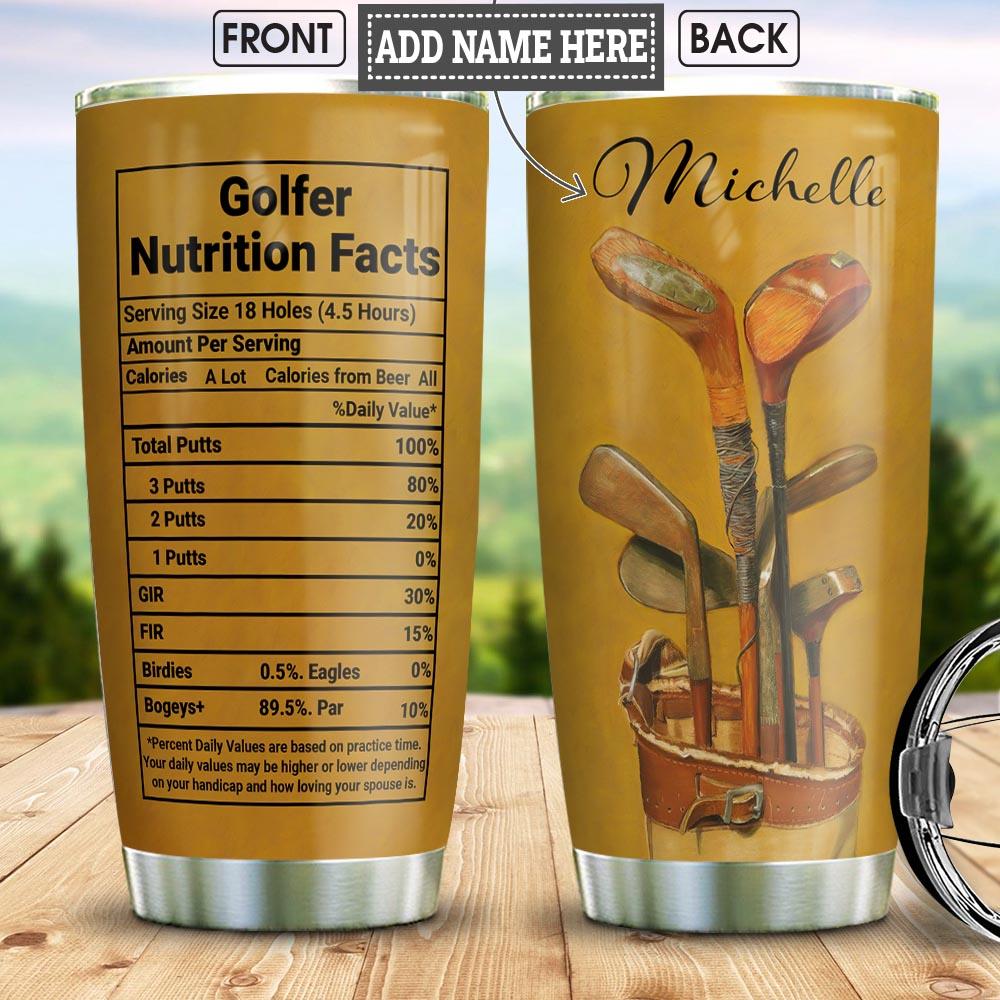 Golf Facts Personalized Stainless Steel Tumbler