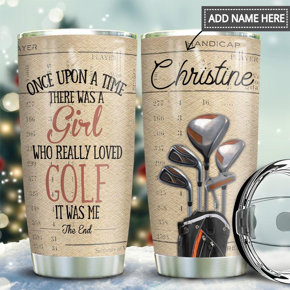 Golf Girl Personalized Stainless Steel Tumbler