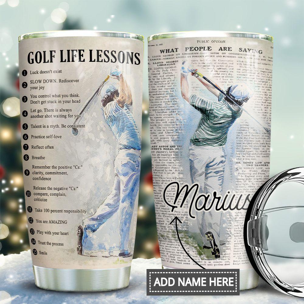 Golf Lesson Personalized Stainless Steel Tumbler