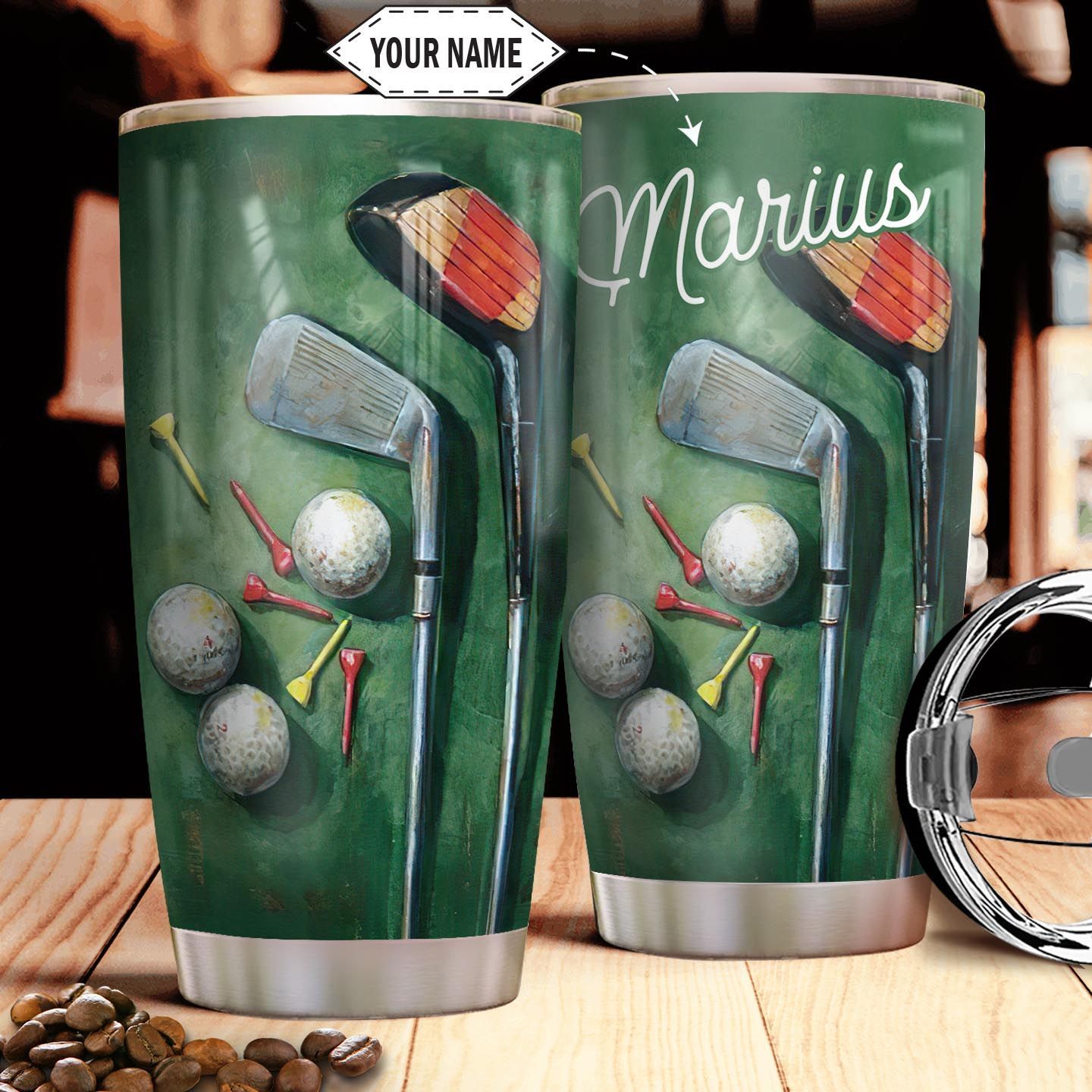 Golf Personalized Stainless Steel Tumbler