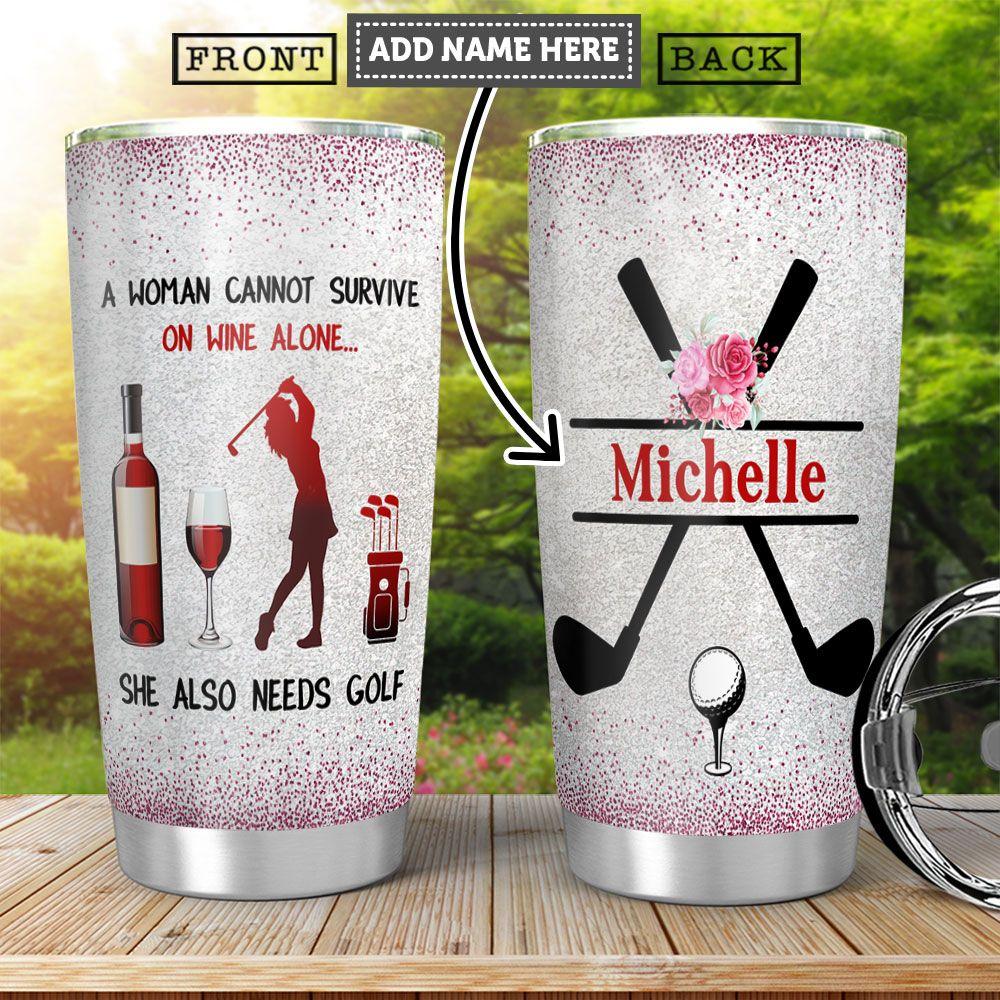 Golf Wine Personalized Stainless Steel Tumbler