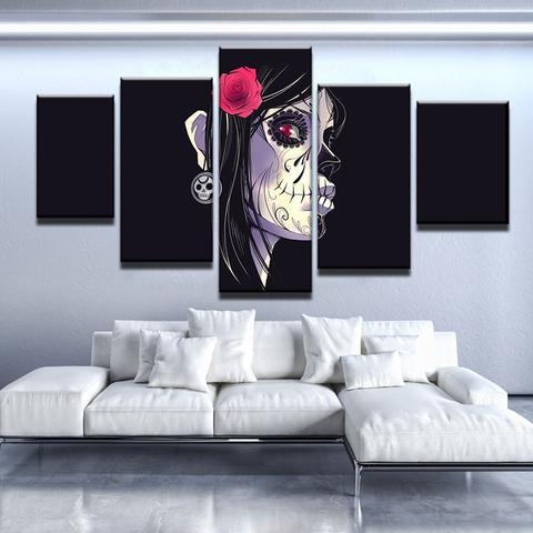 Gothic Beauty - Abstract 5 Panel Canvas Art Wall Decor