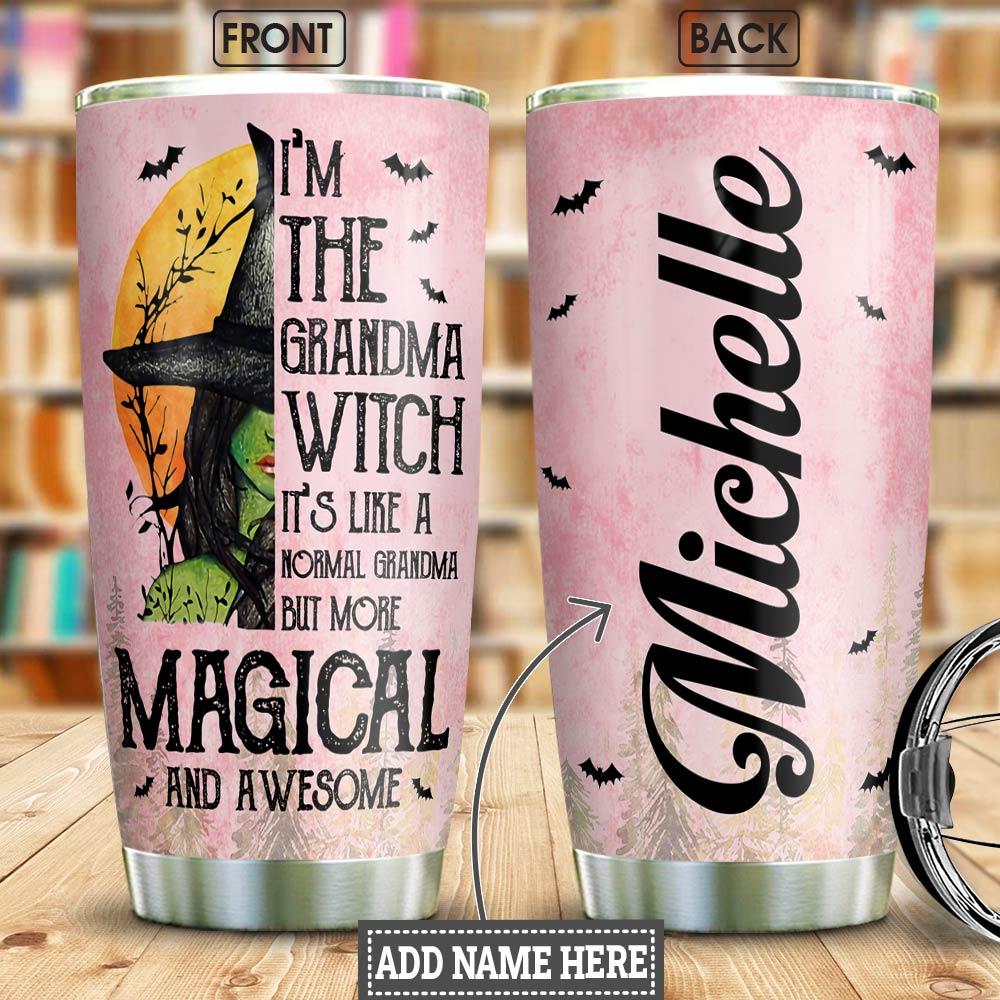 Grandma Witch Personalized Stainless Steel Tumbler