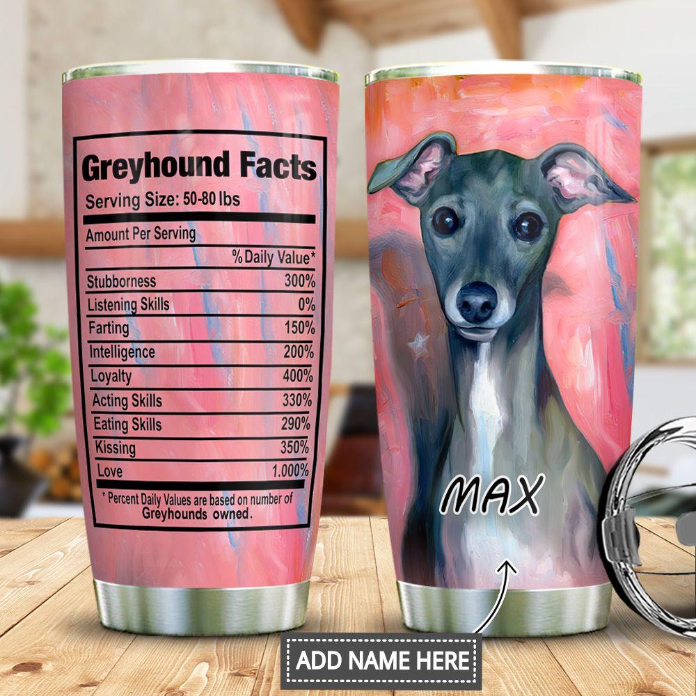 Greyhound Facts Personalized Stainless Steel Tumbler