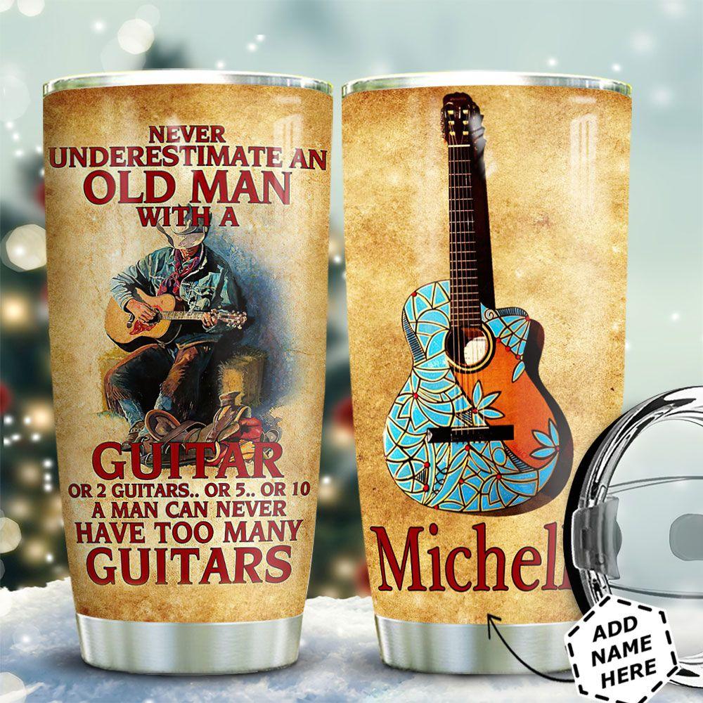 Guitar Personalized Stainless Steel Tumbler