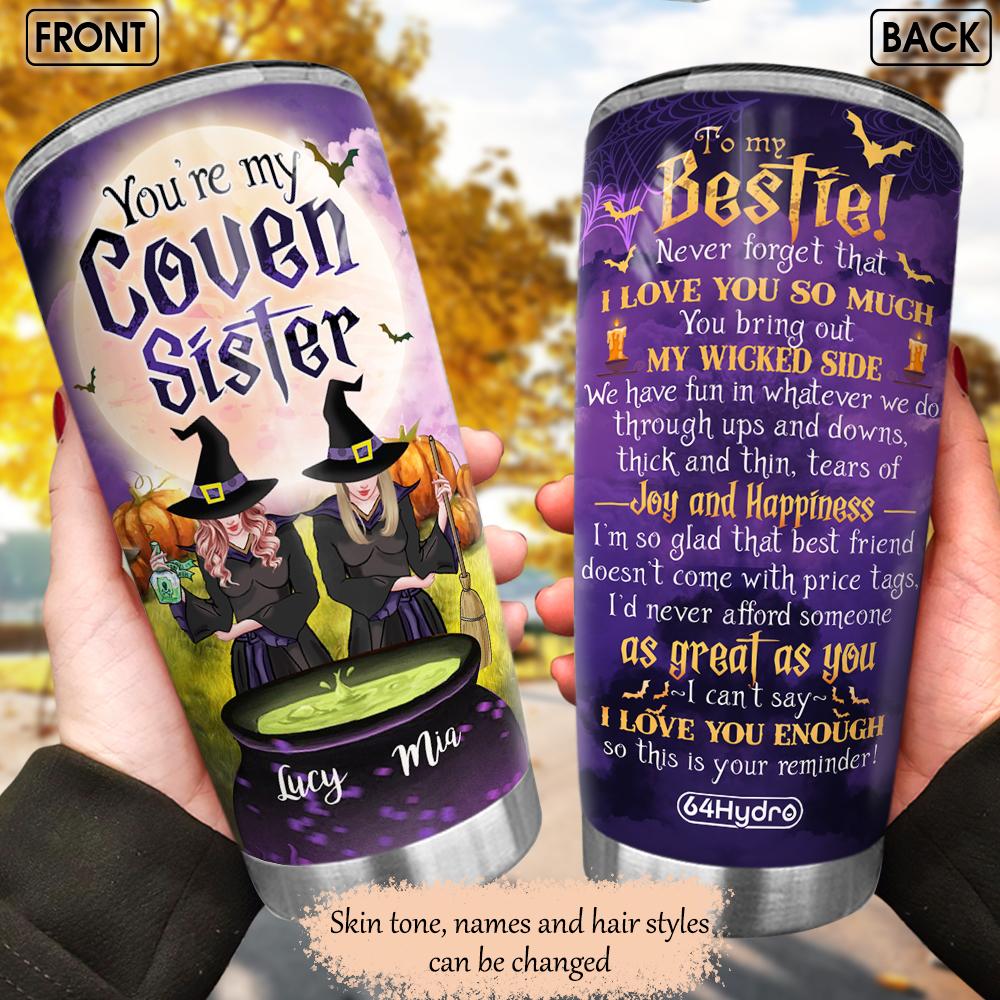 Halloween Bestie Coven Sisters Stainless Steel Tumbler