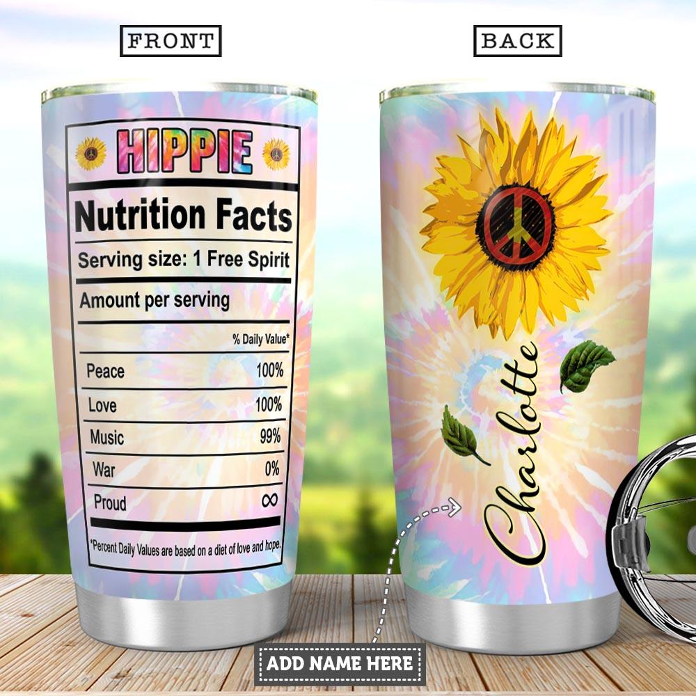 Hippie Facts Personalized Stainless Steel Tumbler
