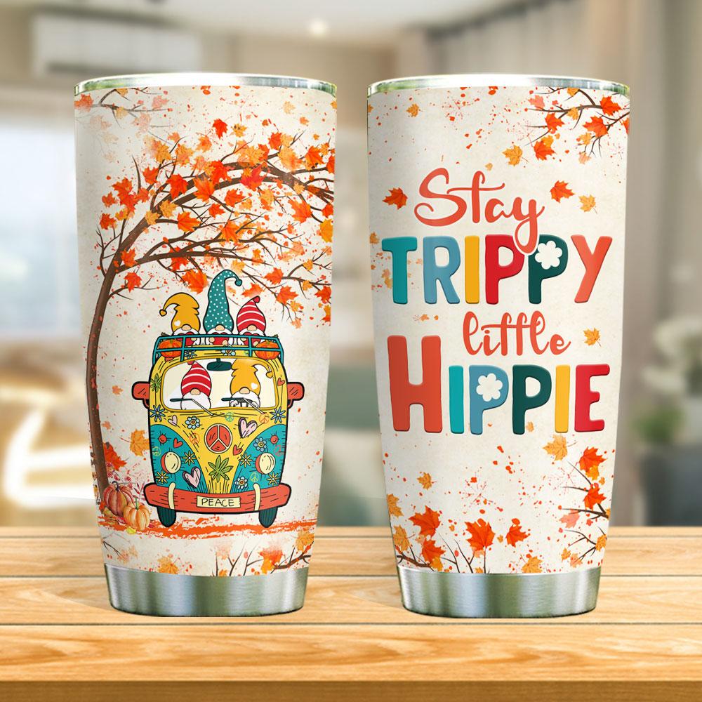 Hippie Gnome Fall Stainless Steel Tumbler