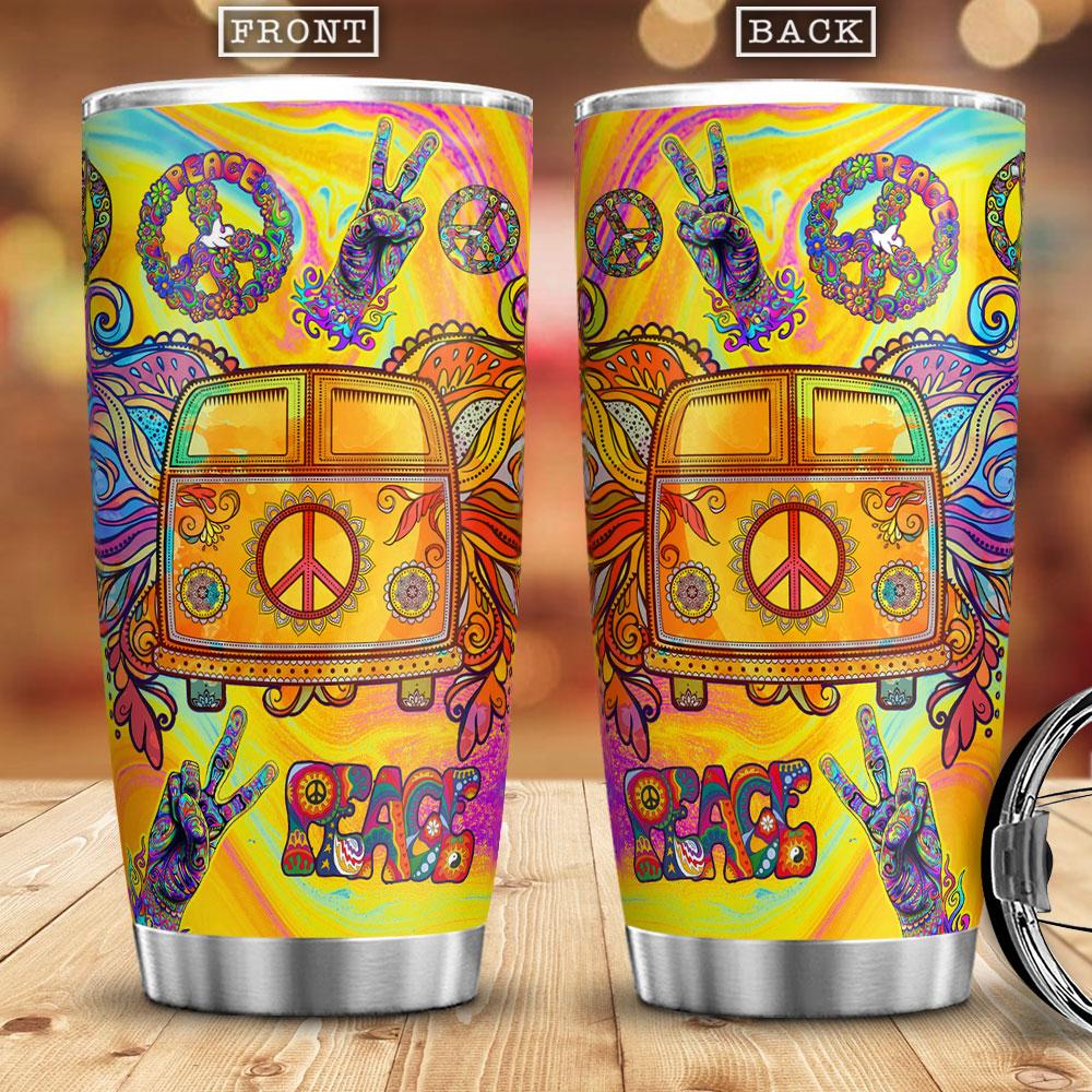 Hippie Peace Stainless Steel Tumbler