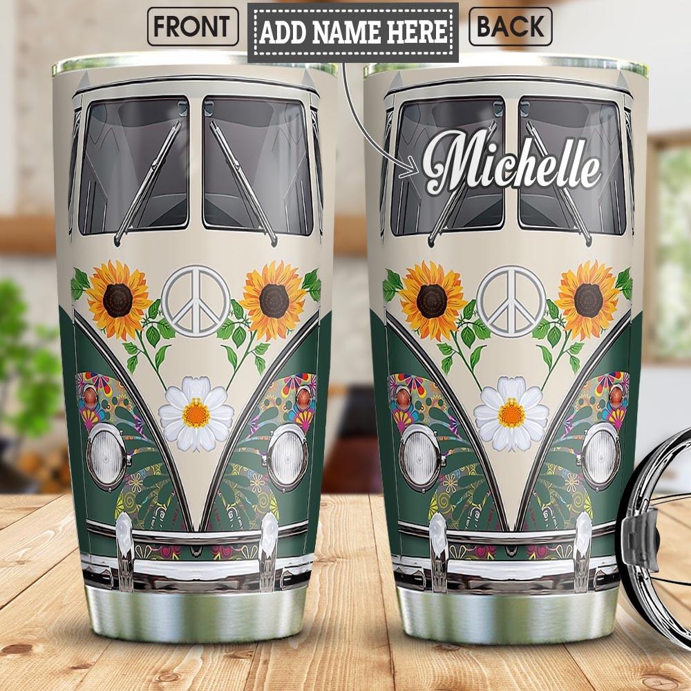Hippie Vans Butterfly Personalized Stainless Steel Tumbler