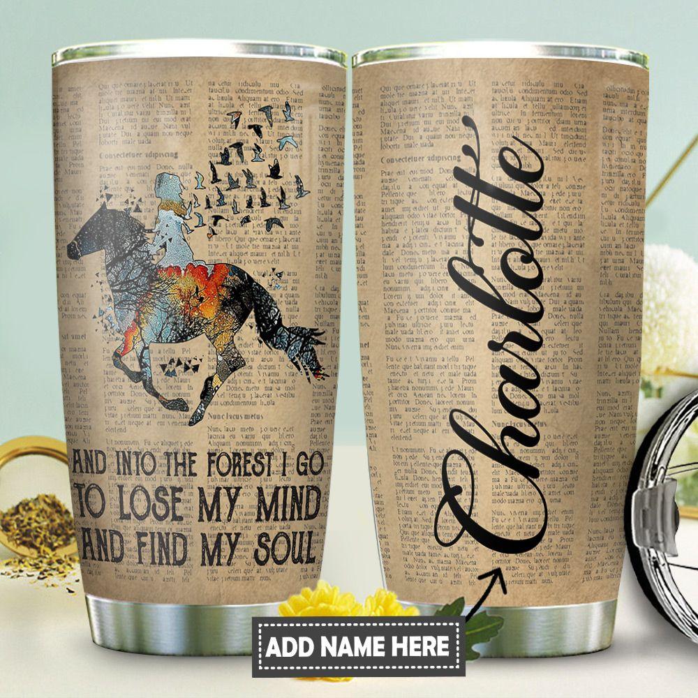 Horse Find My Soul Personalized Stainless Steel Tumbler
