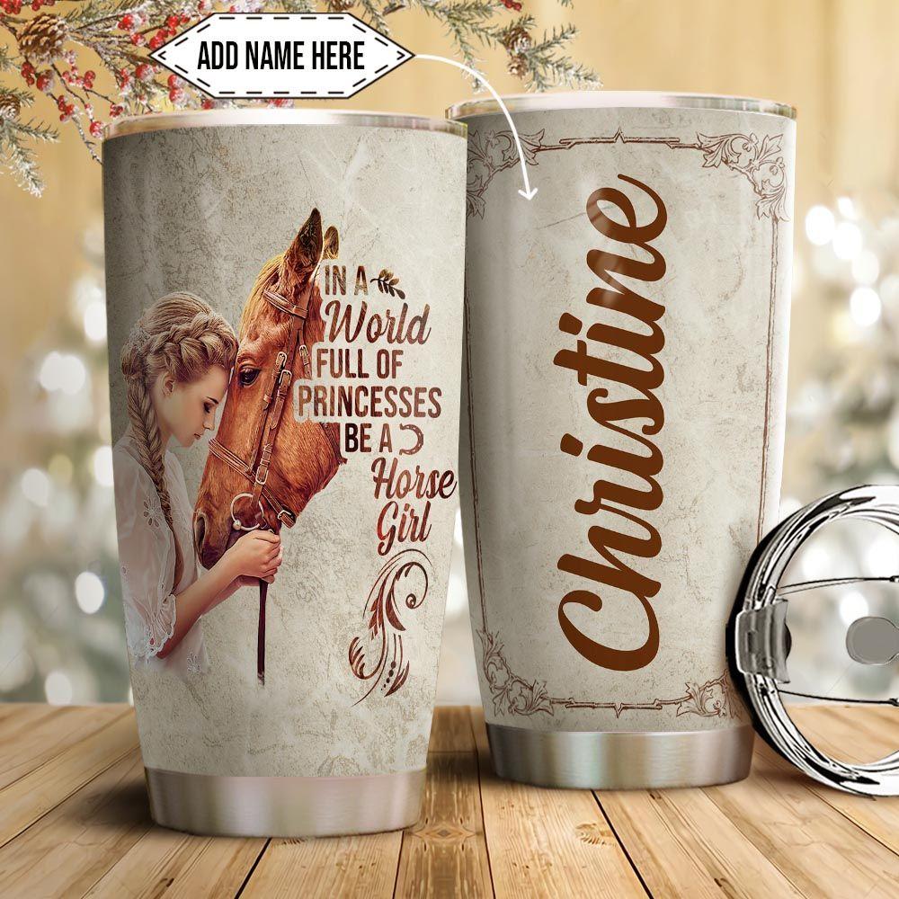 Horse Girl Personalized Stainless Steel Tumbler