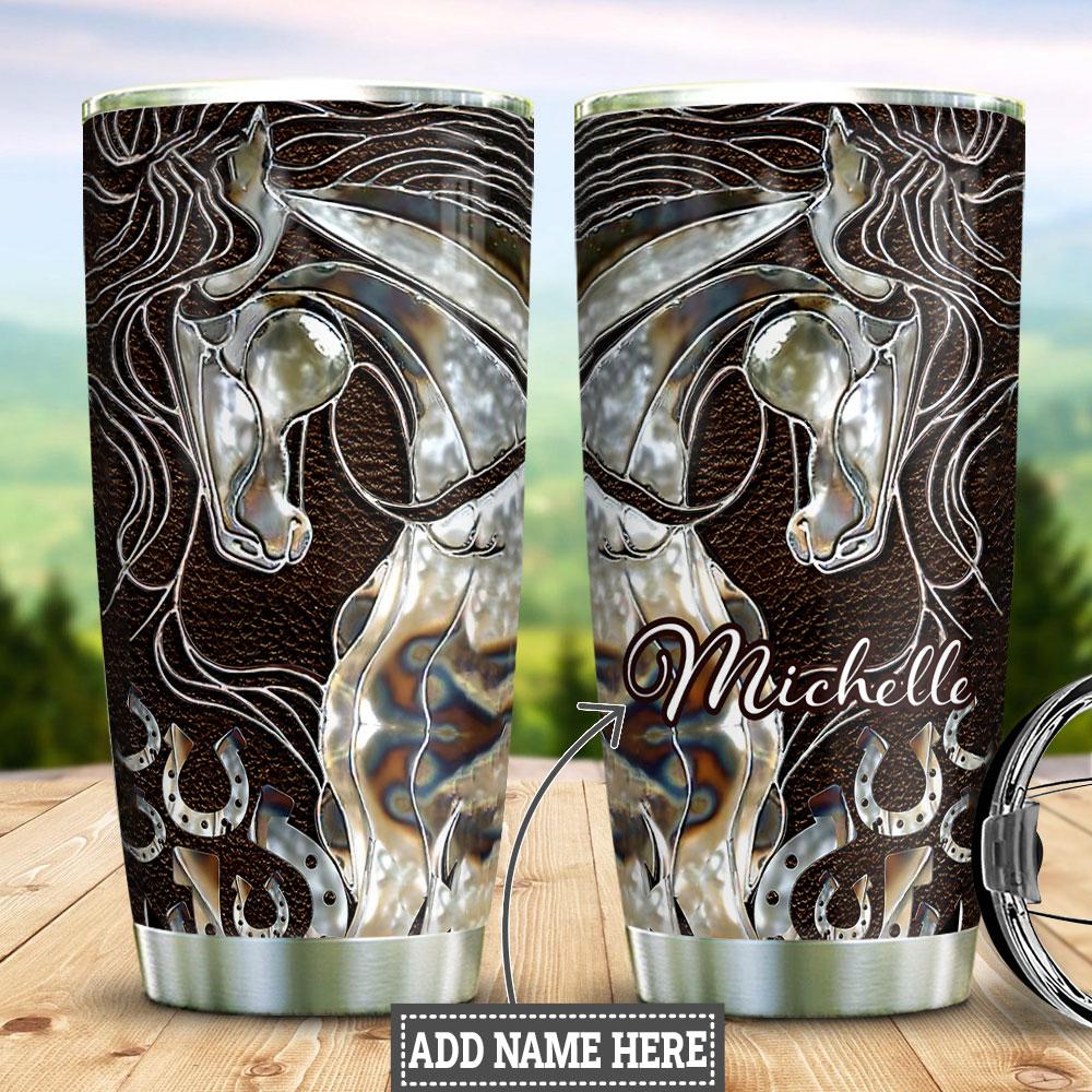 Horse Metal Personalized Stainless Steel Tumbler