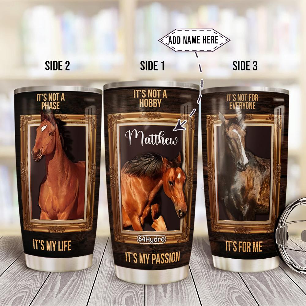 Horse Passion Personalized Stainless Steel Tumbler