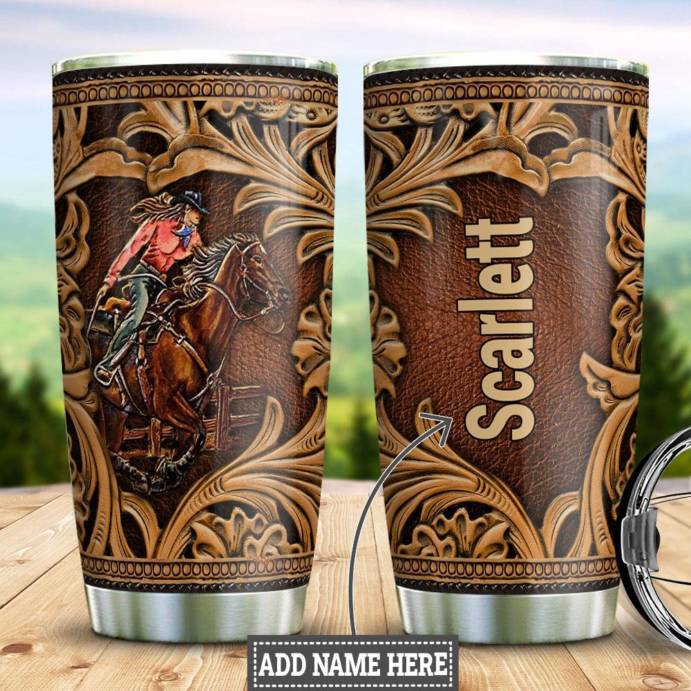 Horse Riding Personalized Stainless Steel Tumbler