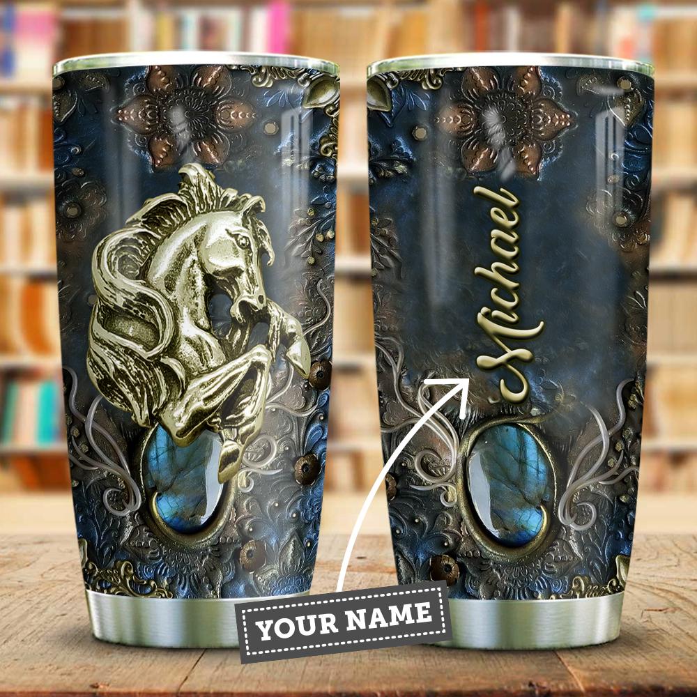 Horse Vintage Steel Style Personalized Stainless Steel Tumbler