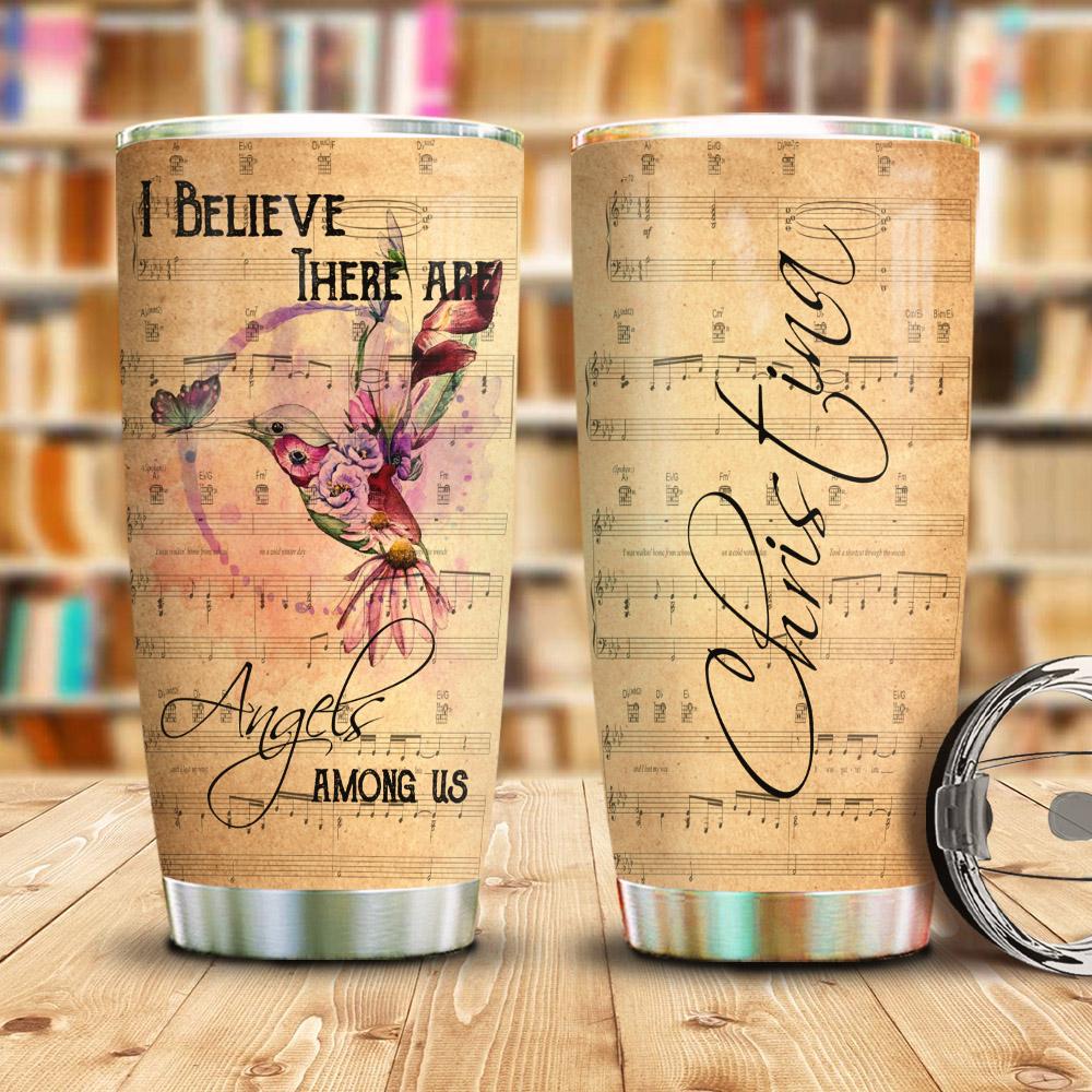 Hummingbird Angels Among Us Personalized Stainless Steel Tumbler
