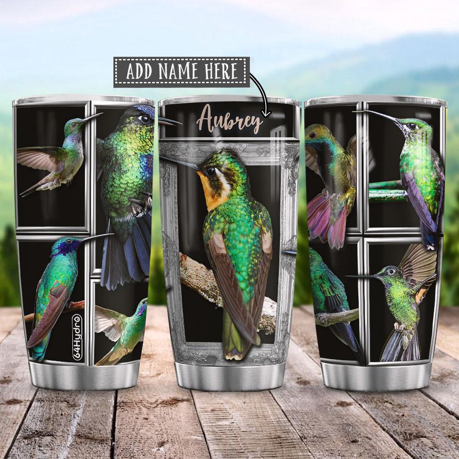 Hummingbird Frame Personalized Stainless Steel Tumbler