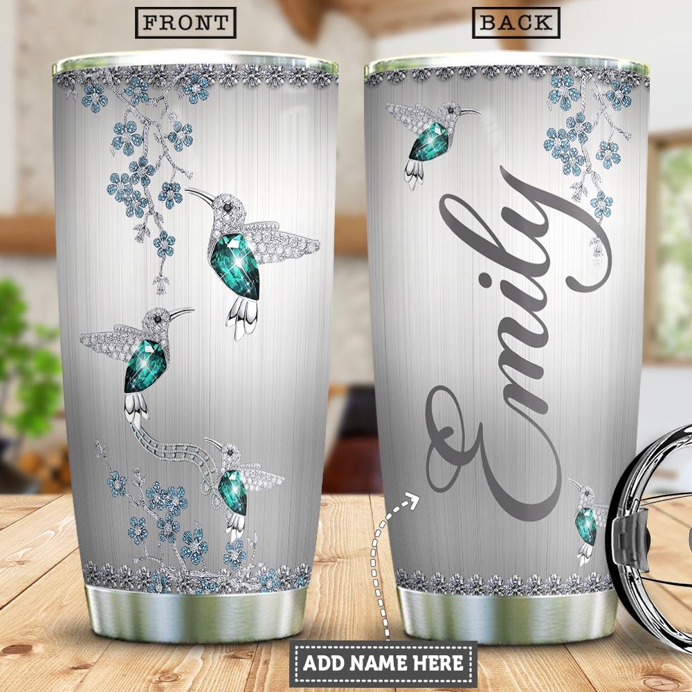 Hummingbird Jewelry Style Personalized Stainless Steel Tumbler